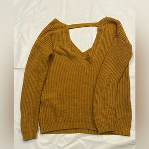 Large mustard colored sweater